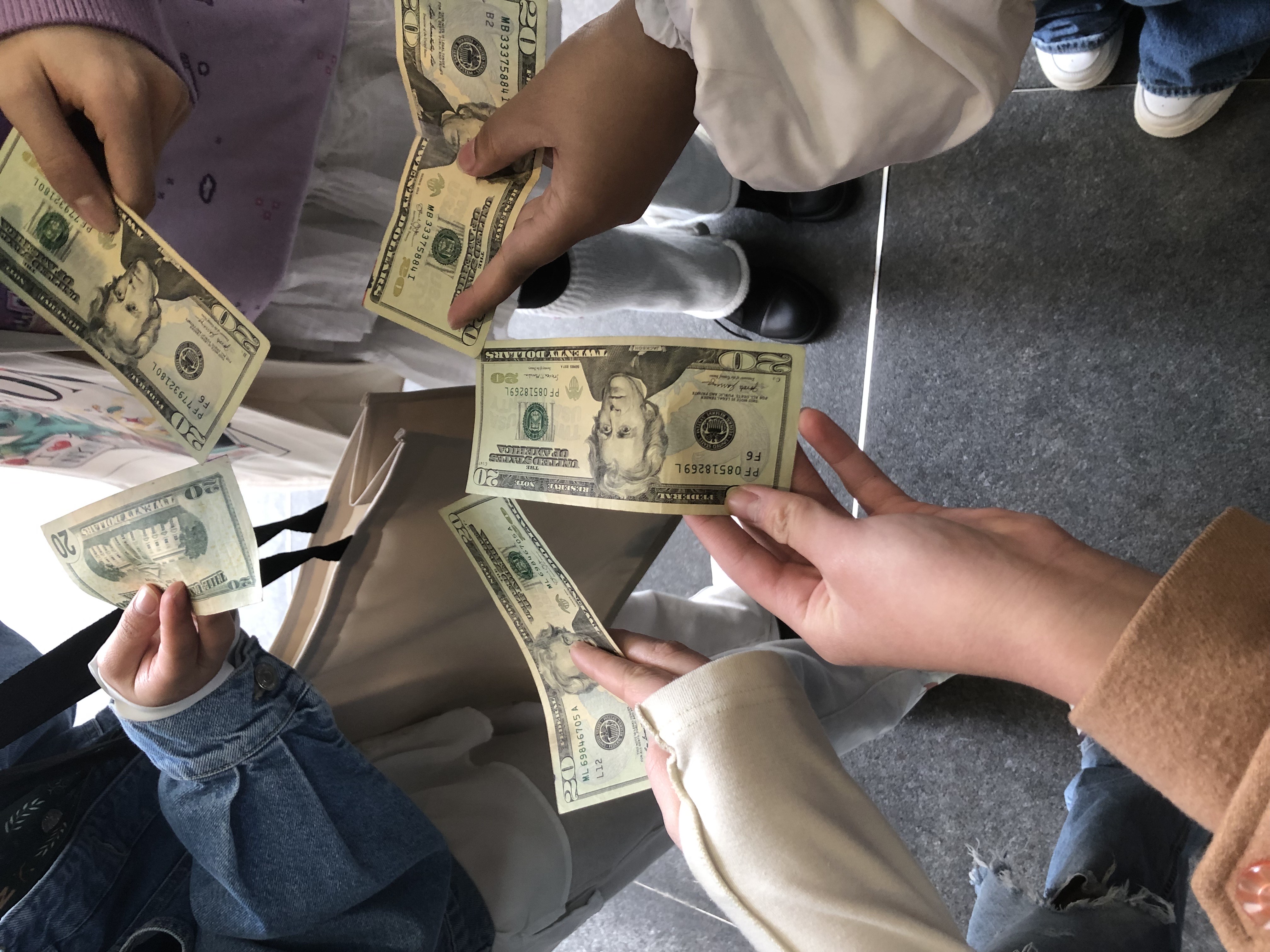 group photo at lunch